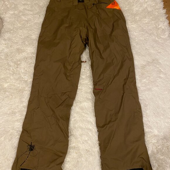 Vintage Rossignol Snowboarding Insulated Snowpants Brown Medium Orange Accent - Picture 6 of 9